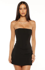 James-Black-Corset-Crepe-Mini-Dress