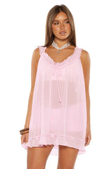Sab-Pink-Sheer-Frill-Mini-Dress