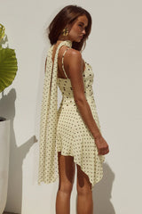Alora-Scoop-Neck-Mini-Dress-Lemon-Choc-Polka