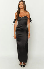 Sheridan-Black-Satin-Maxi-Dress