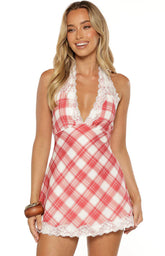 Cassidy-Red-Plaid-Print-Mini-Dress