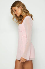 Lucy-Baby-Pink-Long-Sleeve-Mini-Dress