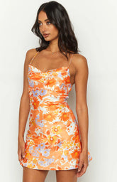 Come-And-Get-It-Orange-Floral-Party-Dress