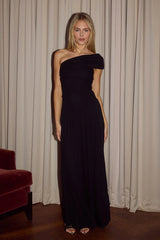 Lara One Shoulder Maxi Dress Black