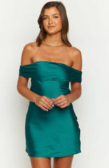 Primrose-Teal-Satin-Off-The-Shoulder-Mini-Dress