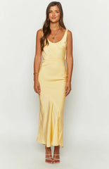Carnation-Yellow-Satin-Maxi-Dress