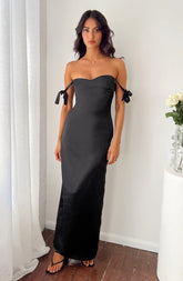 Sheridan-Black-Satin-Maxi-Dress