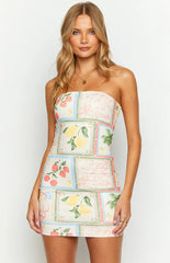 Lee-White-Roma-Print-Strapless-Mini-Dress