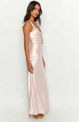 Attina-Pink-Satin-Maxi-Dress