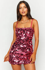 Radiant-Pink-Sparkle-Mini-Dress