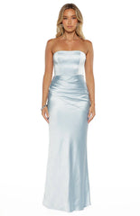 Wren-Blue-Satin-Strapless-Maxi-Dress