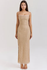 Seapearl Embellished Maxi Dress 84134