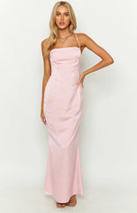 Party-Girl-Pink-Satin-Maxi-Dress