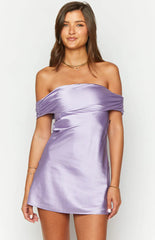 Primrose-Purple-Satin-Off-The-Shoulder-Mini-Dress