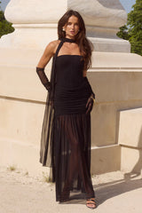 Lillie Corset Maxi Dress Black