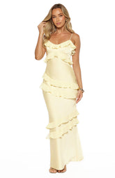 Audra-Yellow-Ruffle-Satin-Maxi-Dress