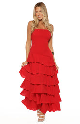 Riles-Red-Strapless-Ruffle-Maxi-Dress
