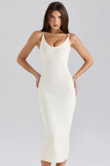 Ivory Midi Bandage Dress 32164