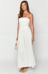 Benetti-White-Strapless-Maxi-Dress