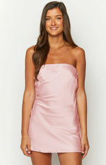 Ellie-Baby-Pink-Strapless-Mini-Dress