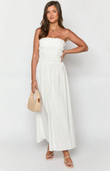 Benetti-White-Strapless-Maxi-Dress
