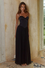 Scarlett Corset Maxi Dress Black