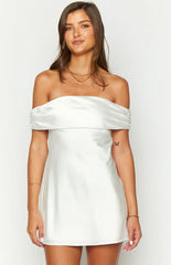 Primrose-White-Satin-Off-The-Shoulder-Mini-Dress