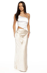 Gracie-White-Contrast-Satin-Maxi-Dress