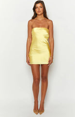 Ellie-Yellow-Strapless-Mini-Dress