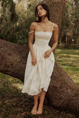 White-Custom-Lace-Cotton-Midi-Sundress