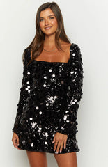 Marienne-Black-Large-Sequin-Long-Sleeve-Mini-Dress