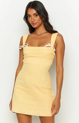 Taylor-Yellow-Tie-Back-Mini-Dress
