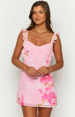 Joyce-Pink-Floral-Chiffon-Mini-Dress