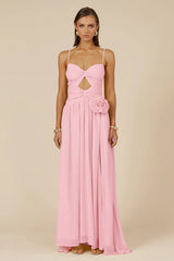 Danika Side Slit Maxi Dress Musk