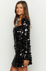 Marienne-Black-Large-Sequin-Long-Sleeve-Mini-Dress