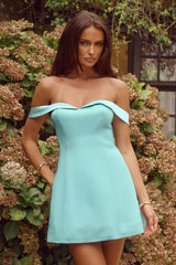 Ebony Mini Dress Aqua