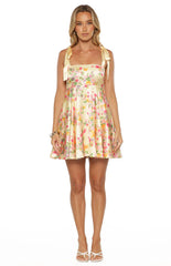 Brilliana-Yellow-Bloom-Mini-Dress