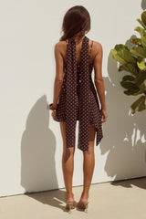Alora-Scoop-Neck-Mini-Dress-Choc-Lemon-Polka