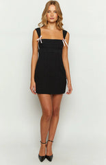 Taylor-Black-Tie-Back-Mini-Dress