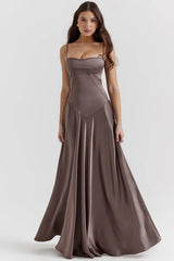Smoke Lace Up Maxi Dress 14953