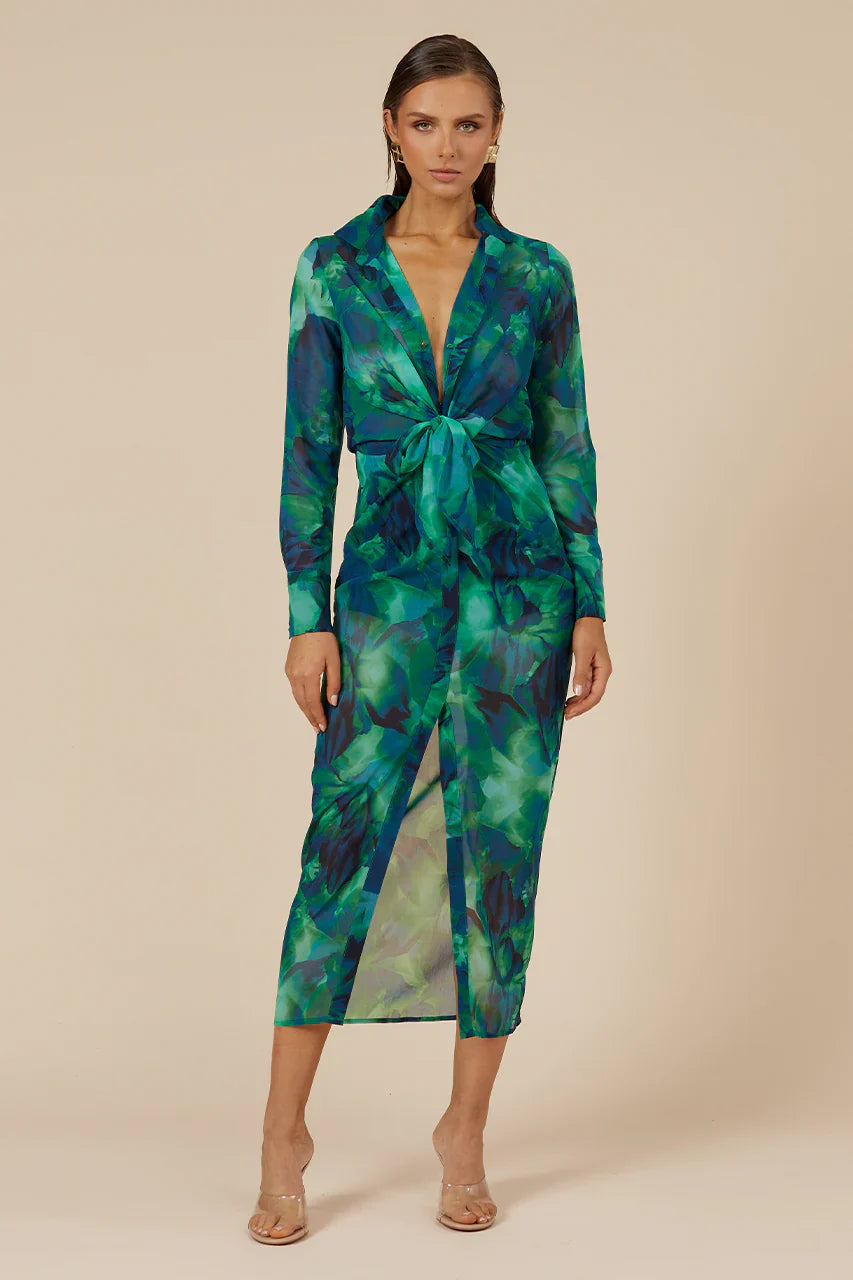 Calista Shirt Dress Green