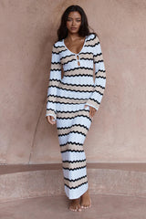 Caprice Maxi Dress Sand Combo