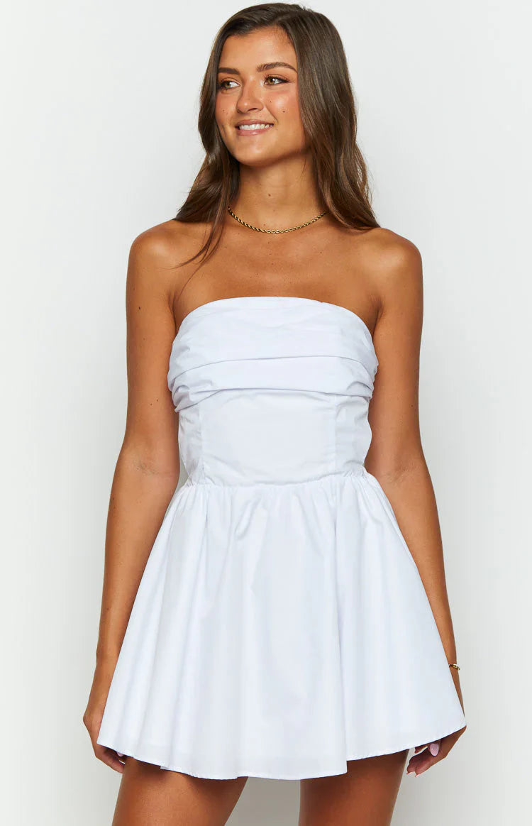 Declynn-White-Strapless-Mini-Dress