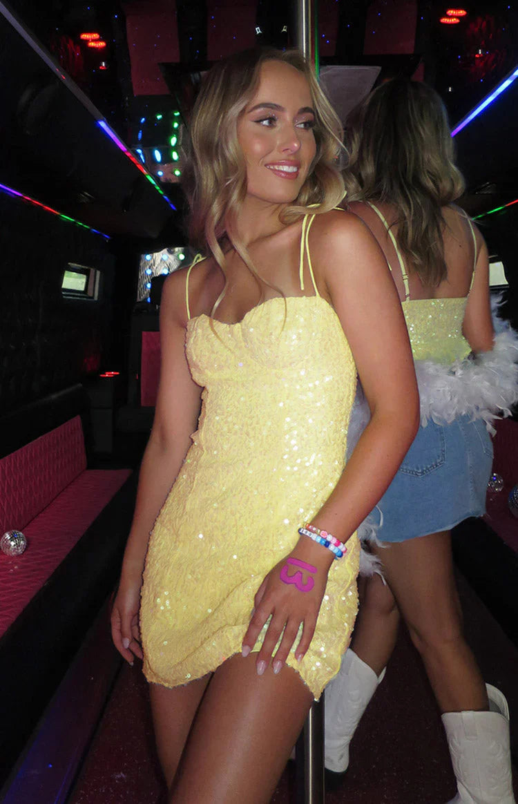 Penny-Lane-Yellow-Sequin-Mini-Dress