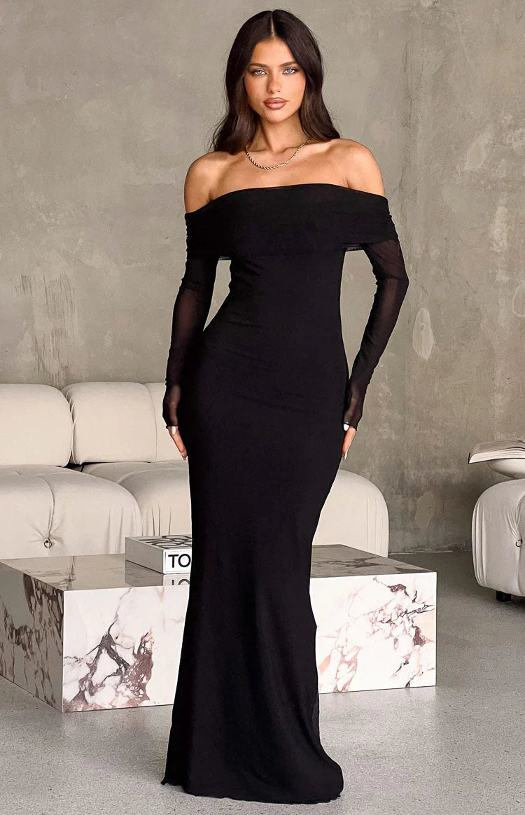 Coraline-Black-Long-Sleeve-Maxi-Dress