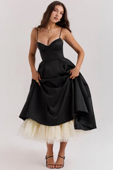 Black Tulle Midi Dress 42914