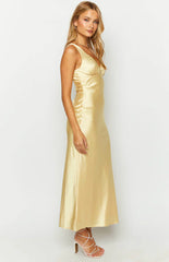 Verlaine-Yellow-Satin-Maxi-Dress