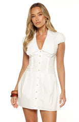 Ballerini-White-Collared-Mini-Dress