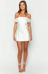 Primrose-White-Satin-Off-The-Shoulder-Mini-Dress