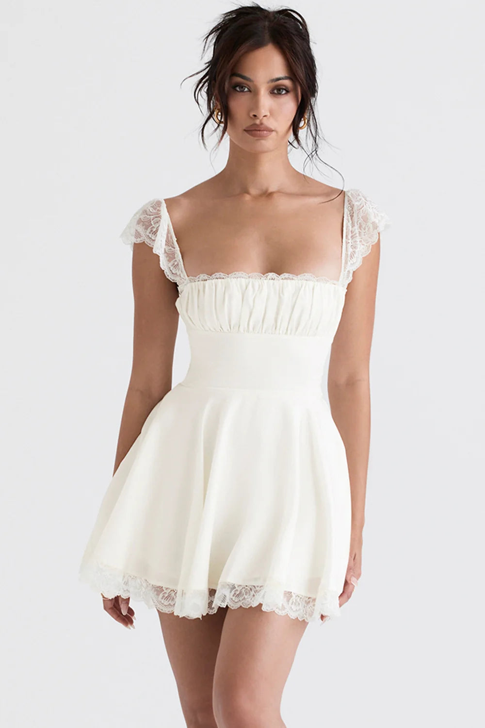 Ivory A Line Mini Dress